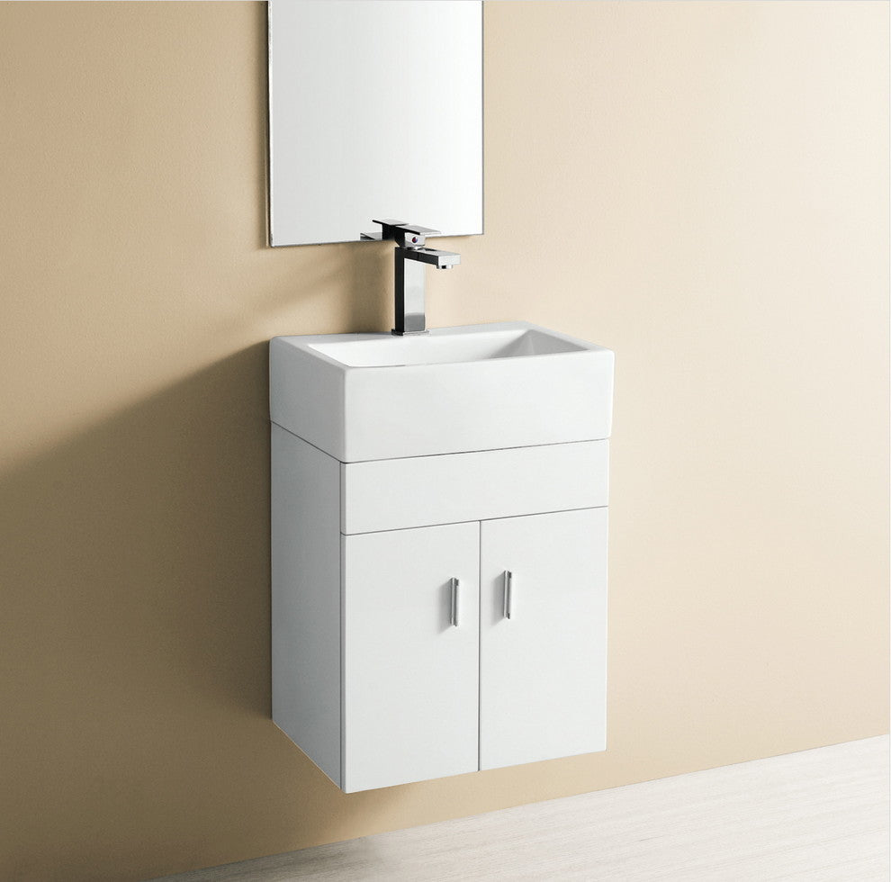 Melamine Wall-Hung Vanity Two Doors PLUS Sink