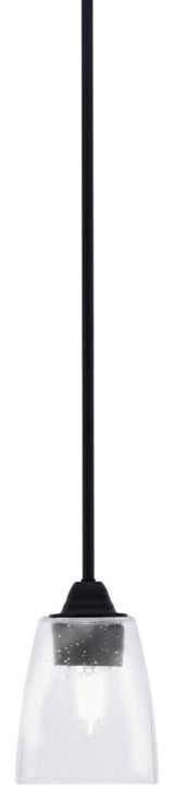 Paramount Mini Pendant, Matte Black, 4.5" Clear Bubble Glass