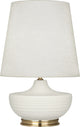 Michael Berman Nolan Table Lamp, Matte Lily With Modern Brass