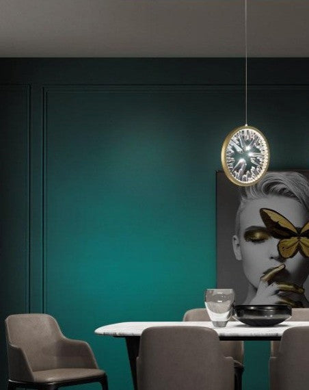 Bezaudun-les-Alpes | Gold Rings Crystal Chandelier, L1