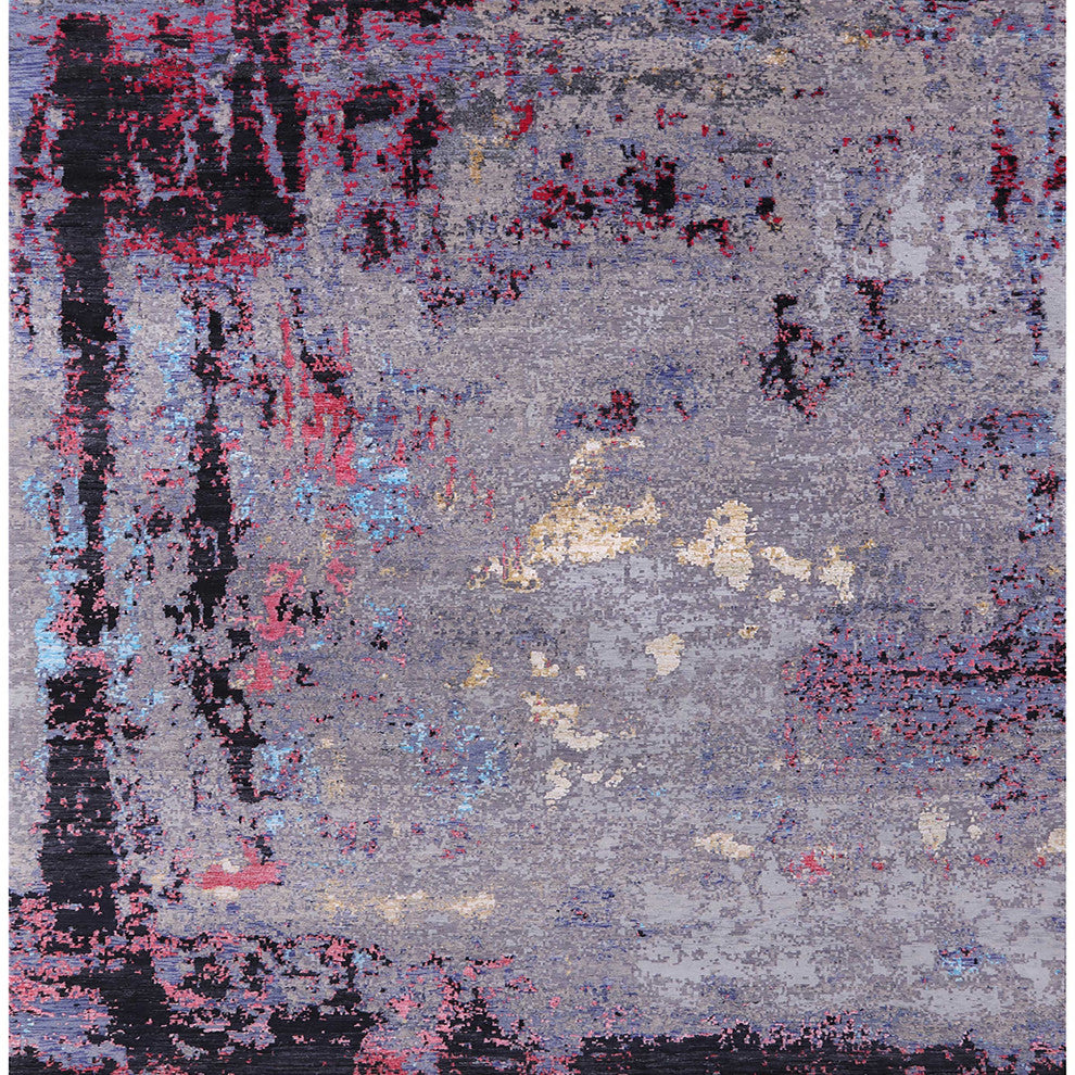 Ahgly Company Indoor Square Mid-Century Modern Area Rugs, 8' Square