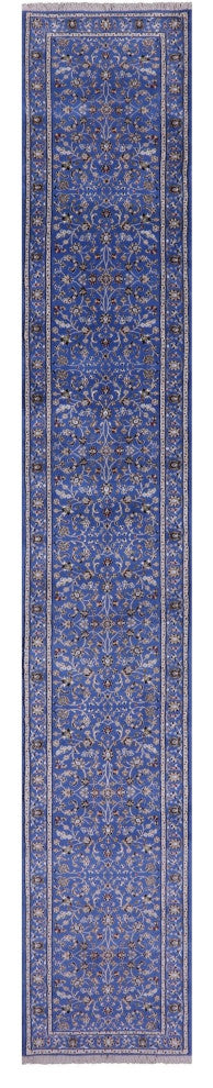 Persian Nain Wool and Silk Handmade Runner Rug 2' 8" X 18' 0" Q11660
