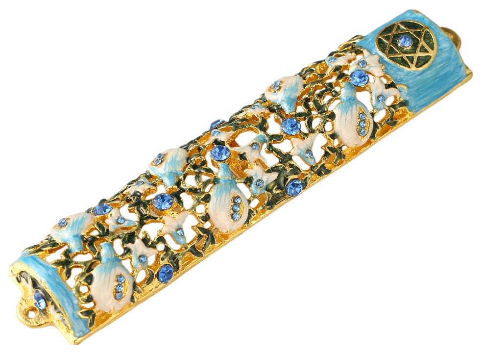 Matashi 6" Hand Painted Enamel Mezuzah