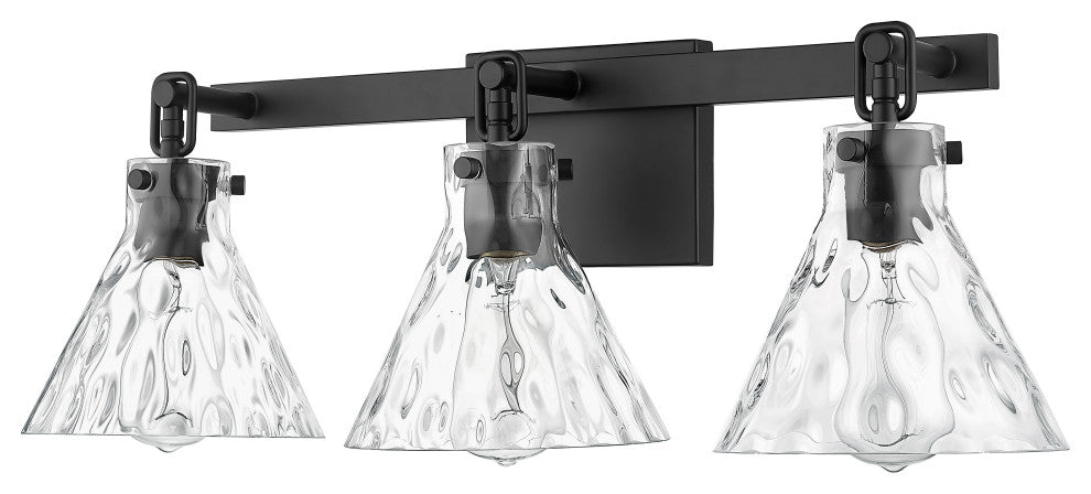 3 Light 25.5 in. Matte Black Vanity Light