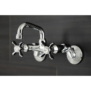 Kingston Brass KS112C Two-Handle Wall Mount Bar Faucet, Polished Chrome