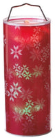 12" Battery Operated Red Snowflake LED Christmas Lantern