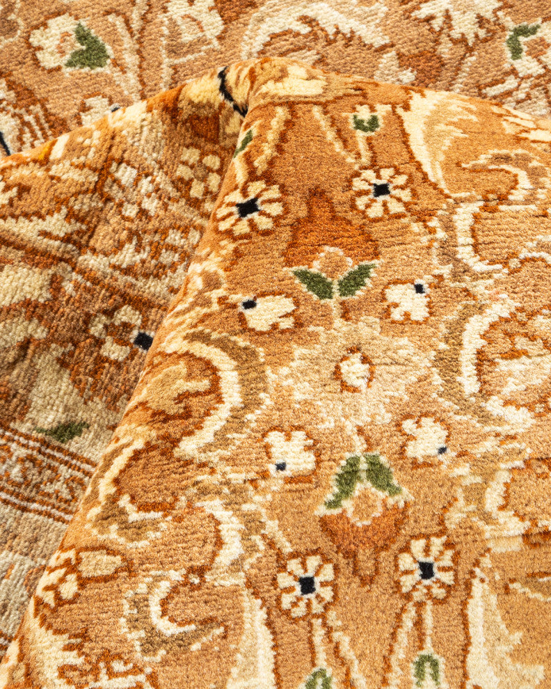 Mogul, One-of-a-Kind Hand-Knotted Area Rug Yellow, 6' 1" x 9' 7"