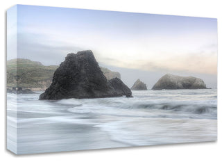 "Crescent Beach Waves 1" by Alan Blaustein, Print on Canvas, 27"x18"