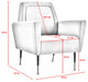 Inspired Home Holt Accent Chair Velvet/Linen 30Lx32Wx36H, Light Gray