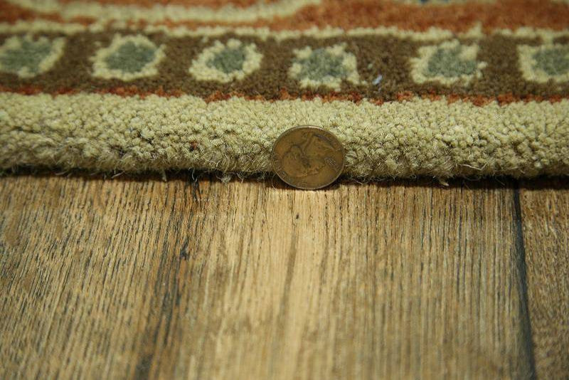 Ziegler All-Over Hand-Tufted Indian Oriental Area Rug, Brown, 5x8'