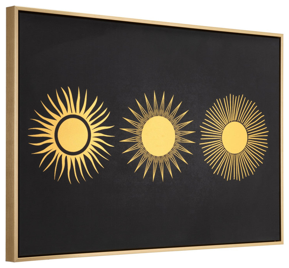 Wall Art, Canvas, Gold, Black, Living Lounge Cafe Room Hotel Lobby Hospitality