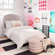 Lillian Blush Velvet Storage Bench - Blush