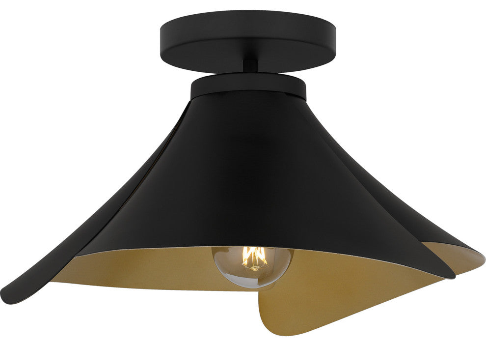 Quoizel QSF6747 Wisp 15"W Semi-Flush Ceiling Fixture - Matte Black