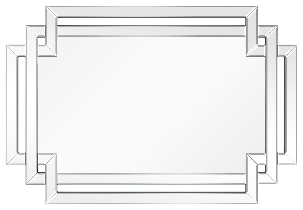 Crosspath Beveled Framed Wall Mirror