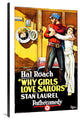 Laurel and Hardy, Why Girls Love Sailors, 1927, 27x40