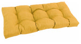 42"X19" Squared Solid Spun Polyester Tufted Loveseat Cushion, Lemon