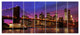 Brooklyn Bridge and Manhattan at Sunset, Pink, Canvas Print, 83"x32", 7 Panels