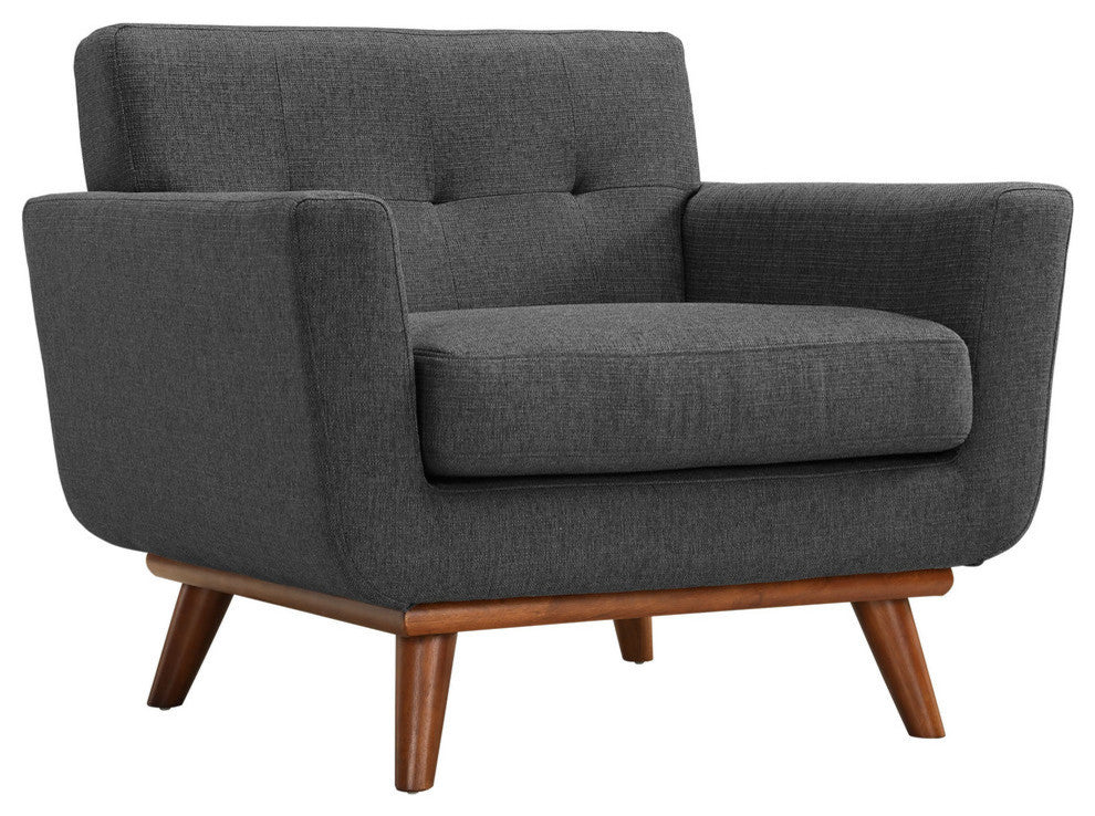 Modern Contemporary Living Room Armchairs and Loveseat Sofa 3-Piece Set Gray