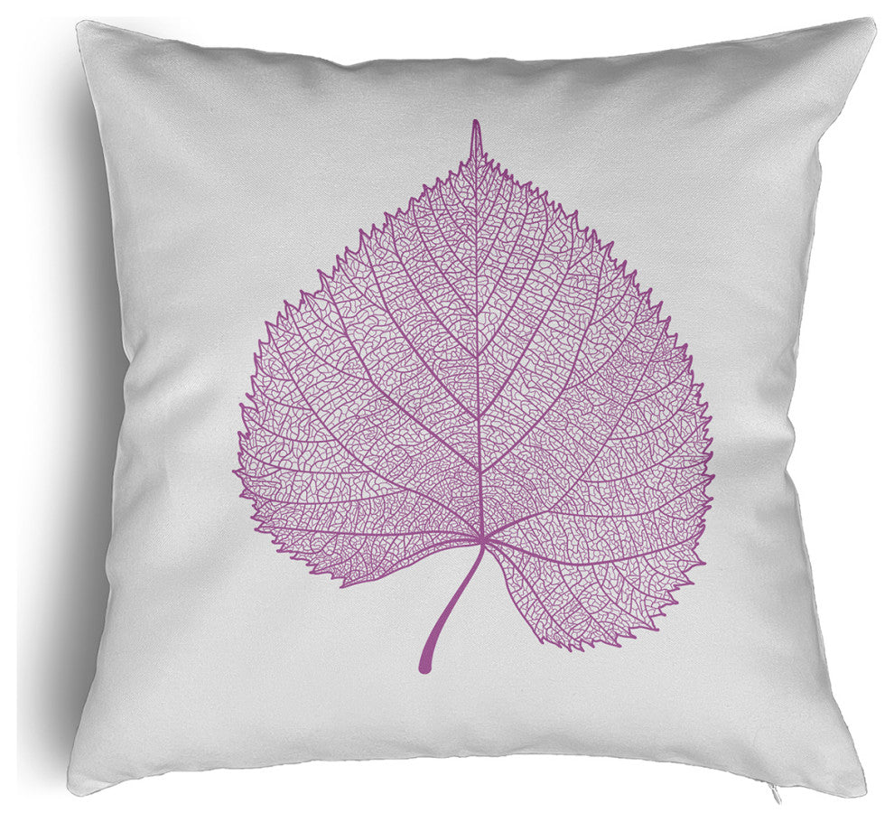 Leaf Study Accent Pillow With Removable Insert, Orchid, 26"x26"