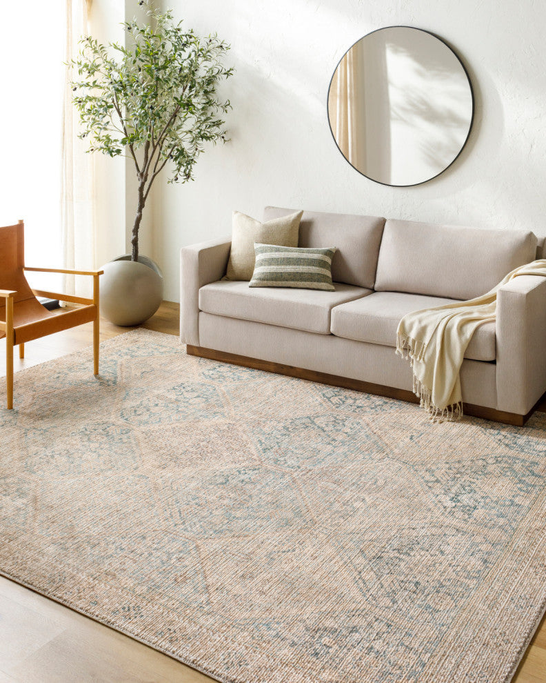Surya + Becki Owens Marlene Machine Woven Area Rug, Emerald, 7'10" x 10'