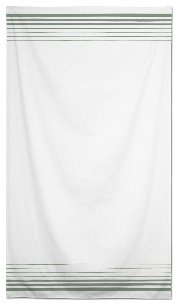 Sketchy Green Stripes 58 x 102 Outdoor Tablecloth