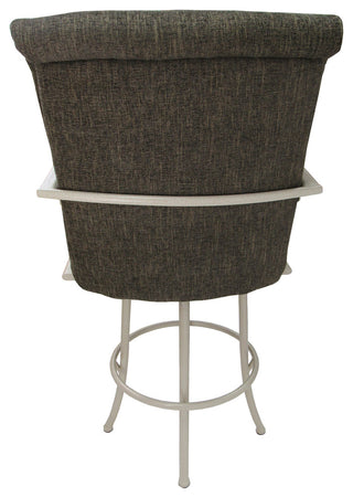 Swivel Counter Bar Stool Metal Frame 26", Sanora Brown, Beige Frame