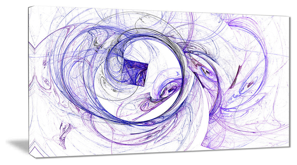 "Billowing Smoke Blue" Abstract Digital Art Canvas Print