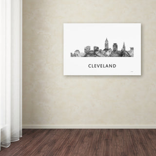 'Cleveland Ohio Skyline' Canvas Art, 24x16