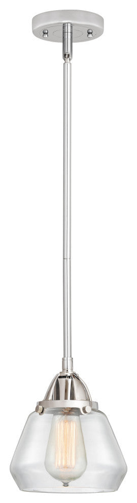 Fulton Mini Pendant, Polished Chrome, Clear, Clear