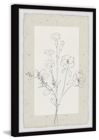 "Flower Line" Framed Painting Print, 12x18