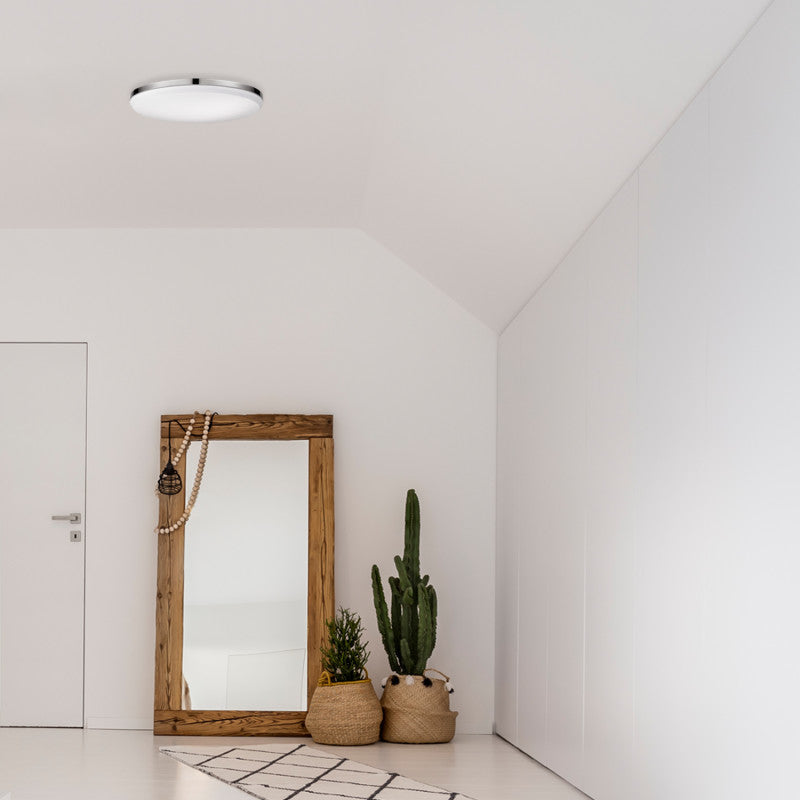 Ellington 28-Watt Chrome Integrated LED Flush Mount Ceiling Light