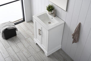 Vanity Art Bathroom Vanity With Sink & Top, White, 24", White Ceramic
