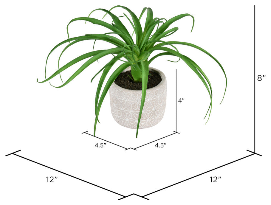 8" Artificial Green Succulent, Container, Pack of 2 , 8"