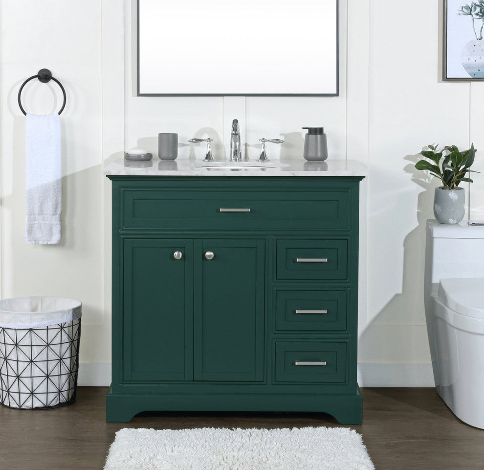 Elegant VF15036GN 36" Single Bathroom Vanity, Green