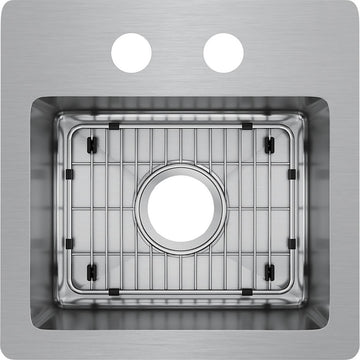 Elkay 15" Bowl Dual Mount 18 Gauge Bar/Prep Kitchen Sink, ECTSR15159TBG2