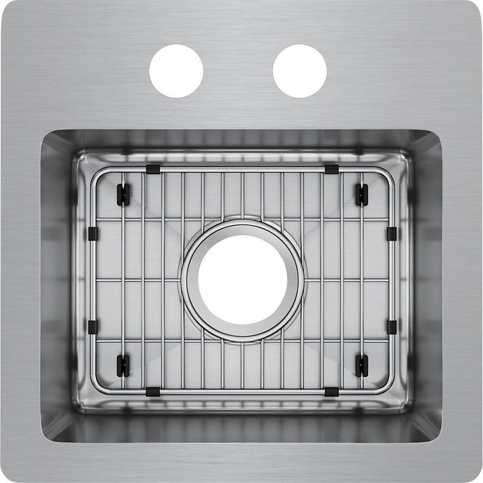 Elkay 15" Bowl Dual Mount 18 Gauge Bar/Prep Kitchen Sink, ECTSR15159TBG2