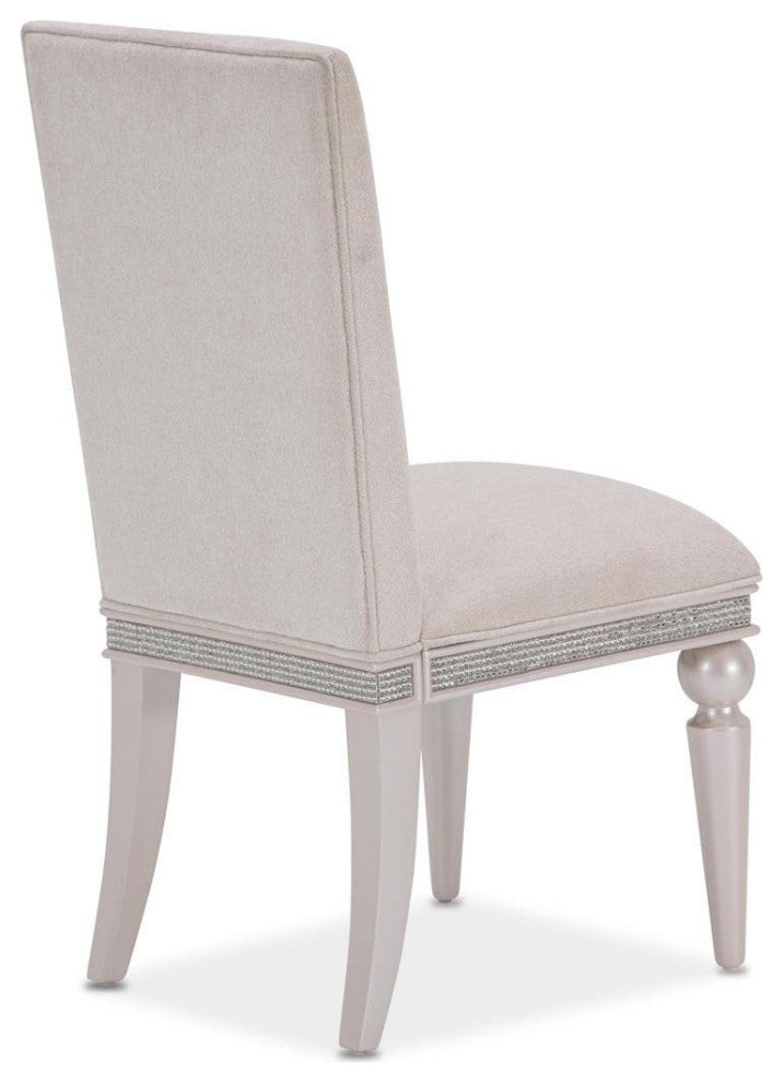 Aico Amini Glimmering Heights 2 Dining Side Chair in Ivory