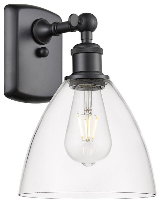 Innovations Lighting 516-1W-BK-GBD-752-LED Ballston Dome 1 Light 8" Sconce