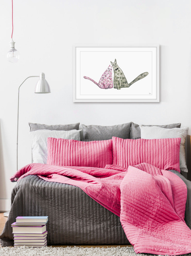 "Marou Et Mina" Framed Painting Print, 30"x20"