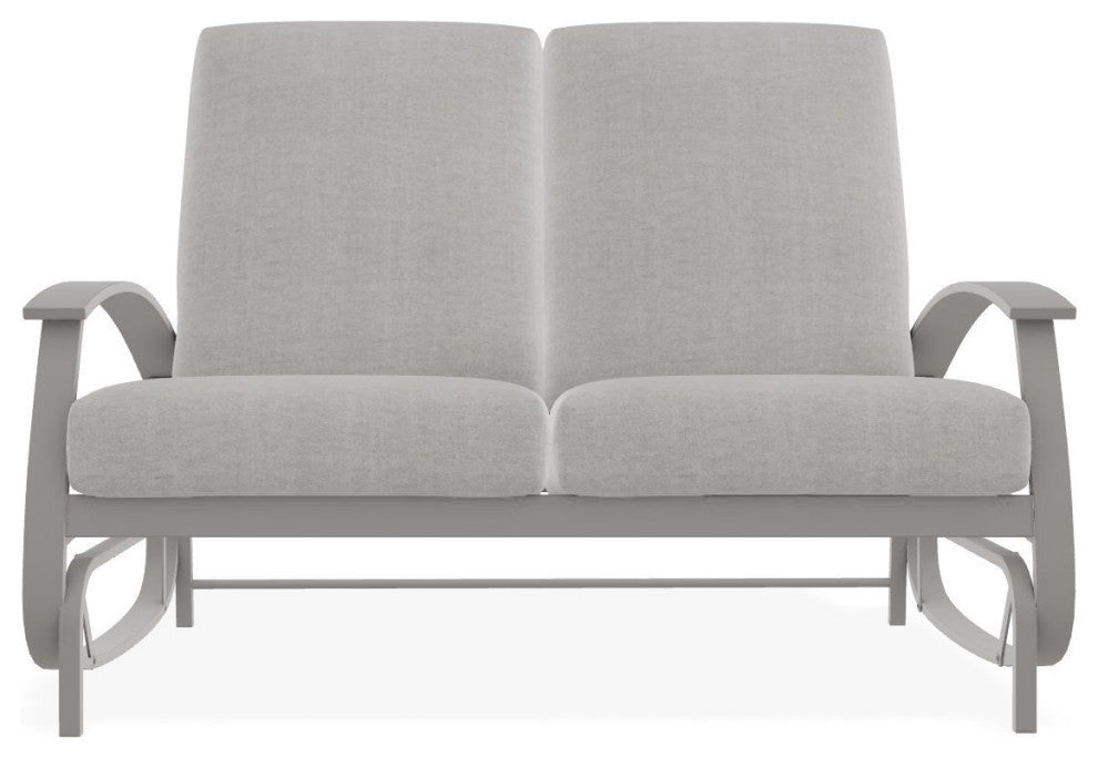 Belle Isle Cushion Deep Seating 2-Seat Glider, Charter Silk/Warm Gray