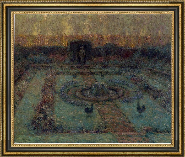 Henri Le Sidaner Garden at Hampton Court Framed Premium Canvas Print, 20"x25"