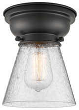 Small Cone 1-Light Flush Mount, Matte Black, Seedy