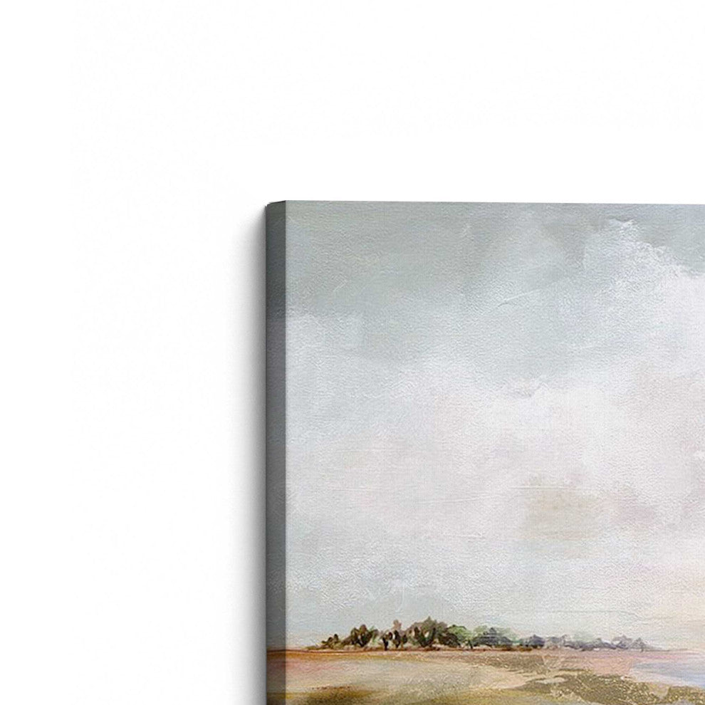 "Whispering Reverie" - A Serene Coastal Scene for Sophisticated Interiors