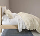 Organic Cotton 300 TC GOTS Certified 8 Internal Ties Ruffled Duvet Set, Ivory, King(108"x92")