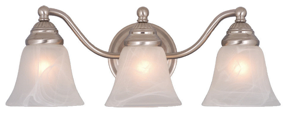 Vaxcel Standford 3-Light Vanity, Brushed Nickel