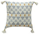 Gray Machine Woven with Tassels Traemoor Throw Pillow, 20" x 20"