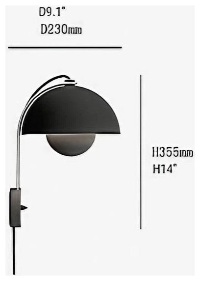 Creative Wall Lamp in Nordic Style for Living Room, Hall, Corridor, Black