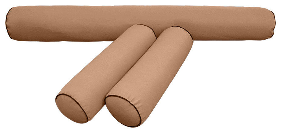 Style6 Twin Size Contrast Pipe Trim Bolster Pillow Outdoor Slip Cover ONLY AD104