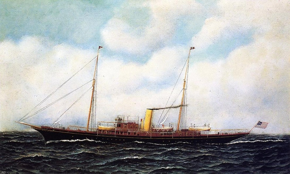 Antonio Jacobsen Steamship Riviera, 18"x27" Wall Decal Print