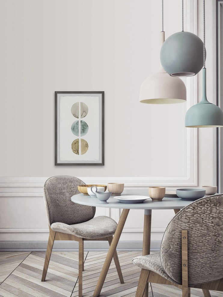 "Metallic Circles" Framed Painting Print, 8"x12"